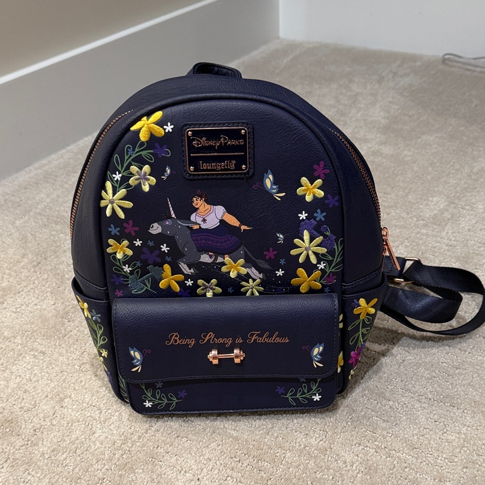 Loungefly Disney Parks Floral Navy Backpack